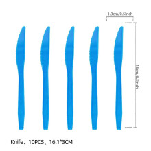 (10 Blue Blade) New Astrobot Space Theme Party Cutlery Set (Paper Plate & Cup)