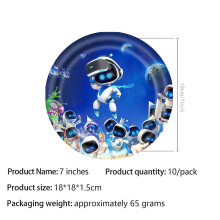 (7-inch 10pcs) New Astrobot Space Theme Party Cutlery Set (Paper Plate & Cup)