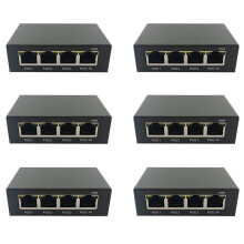 6X 4 Porte Gigabit POE Extender 100/1000M Network Extender IEEE802.3Af/At Plug& per PoE NVR IP Camera AP
