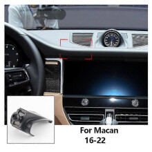 (16-22 Macan) Mobile Phone Holder Base In Car 360 Rotation Cell Phone Stand Fixing Buckle Clip For Porsche Palamela Cayenne Macan 718