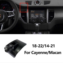 (For Cayenne Macan) Mobile Phone Holder Base In Car 360 Rotation Cell Phone Stand Fixing Buckle Clip For Porsche Palamela Cayenne Macan 718
