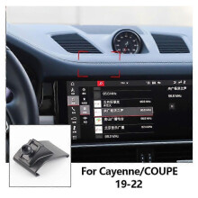 (19-22 For Cayenne) Mobile Phone Holder Base In Car 360 Rotation Cell Phone Stand Fixing Buckle Clip For Porsche Palamela Cayenne Macan 718