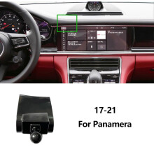 (Left For Panamera) Mobile Phone Holder Base In Car 360 Rotation Cell Phone Stand Fixing Buckle Clip For Porsche Palamela Cayenne Macan 718