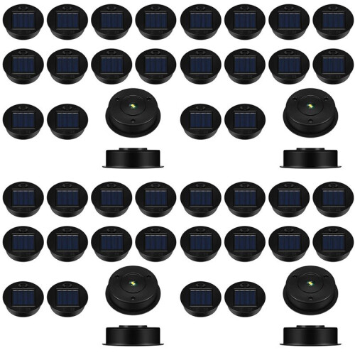 48 Pack Replacement Solar Light Parts Solar Light Replacement Tops Waterproof LED Solar Panel Lantern Lid Light Outdoor