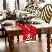 Red Santa Claus elk Christmas tree tablecloth table runner decoration Christmas ornaments