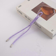 (Light purple) Versatile Korean style handmade woven bag charm, Miu-style fashionable mobile phone lanyard, car keychain charm