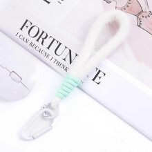 (White + Orchid) Colorful plush phone strap, doll keychain, bag charm, phone case charm