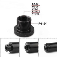 (5/8-24 to M14X1) 5/8-24 to 1/2-20, 1/2-28, M14x1, M14x1.5, M14x1L Black Thread Oil Filter Adapters