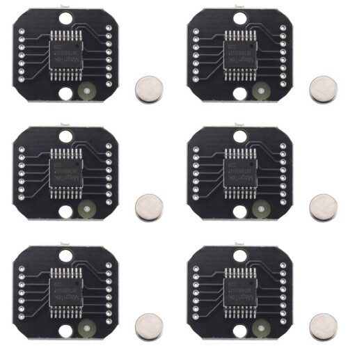 6X MT6835 Magnetische Encodermodule PWM/SPI Borstelloze Motor 21BIT-Encoder Kan AS5048 Vervangen