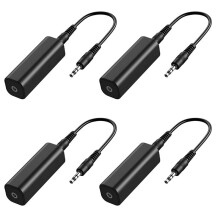 4X Lautsprecherleitung 3,5-mm-Aux-Audio-Rauschfilter Erdungsschleifen-Rauschisolator Beseitigen für Auto-Stereo-Audiosystem Heimstereo