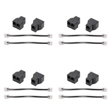 8PCS RJ11 Telephone Cable Splitter 15cm Cable 6P4C 2 Telephone Cable Splitter Adapter