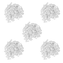 500 Pcs Borne de Connecteur de Fil Conduit de Jauge de Couverture de Curling Fermee de 22-16 GA AWG (Blanc)