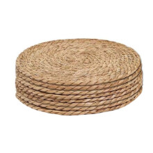 Natural Water Hyacinth Placemats Set of 8, Heat Resistan T Rattan Woven Mats for Outdoor Dining
