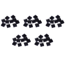 50 Dissipatore di Calore Dissipatore di Calore Nero Radiatore in Alluminio Nero Da 20 mm x 20 mm x 10 mm
