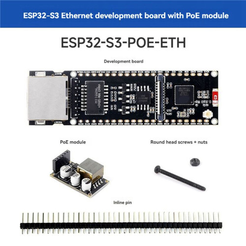 3X ESP32-S3 Ethernet Development Board met POE-Module Ondersteunt Wi-Fi  POE Dual-Core Plate Load Type-C-Interface 1