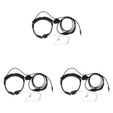 3 Pezzi 3.5mm Microfono Auricolare Regolabile Microfono Auricolare Covert Auricolare Tubo Auricolare con Dito PTT per Android Telefono