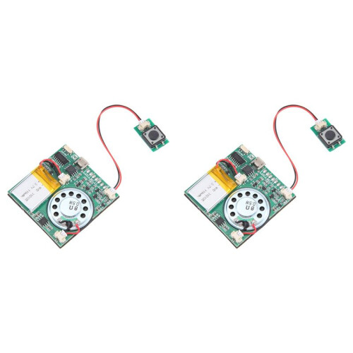 2X USB Recording Music Module DIY MP3 Recordable Sound Module USB Downloadable Sound Module, Button