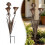 Artificial Calla Lily-Garden Stake 3  Flamed Copper Iron Decor Flower Stake 3
