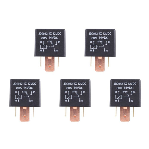 5X 80A  12V 5-Stift DIY Power Relay Bil Lastbilsfordon