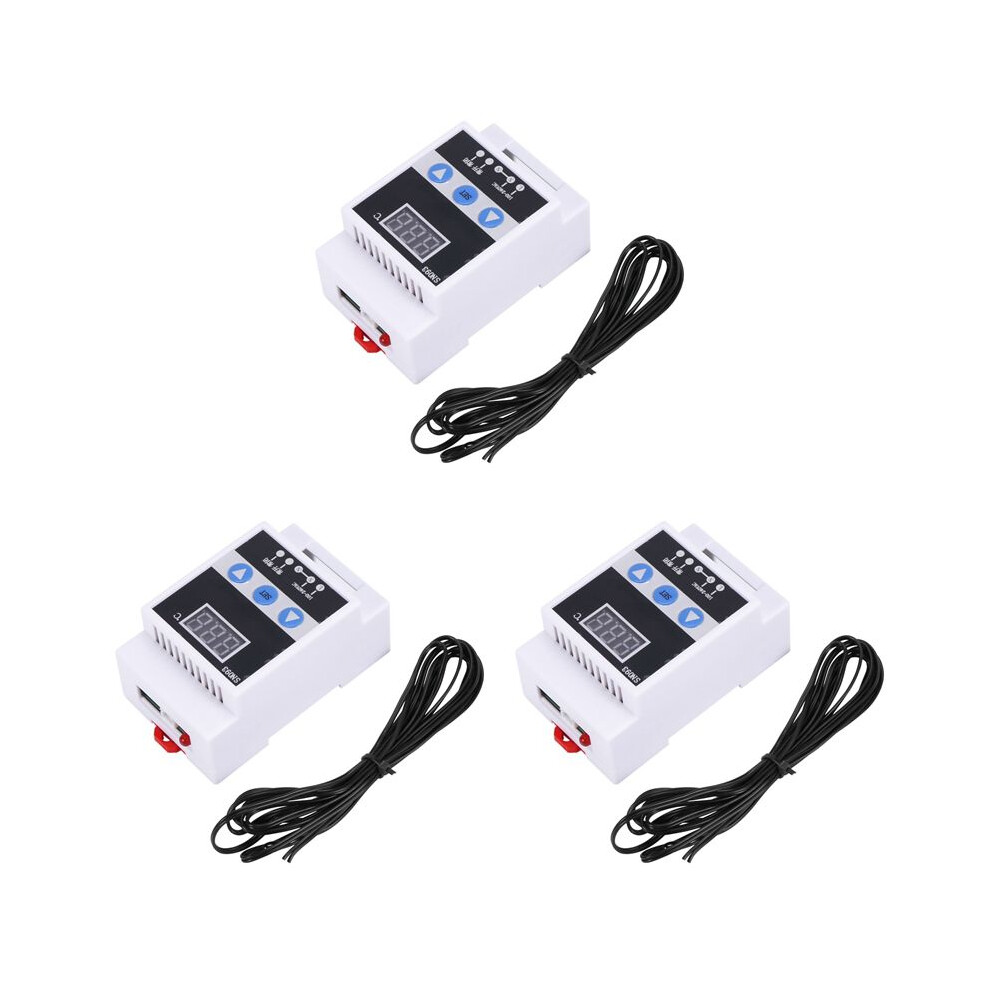 3X Tmc-6000 110-240V Guide Rail Thermoregulator Digital Temperature Controller Refrigeration Heating Temperature Control 6032221288572