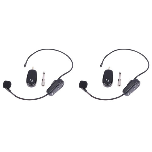 2X Universal 2.4G Wireless Headset Bee Teaching Amplifier Sound Ear Hanging Headset Microphone Microphone