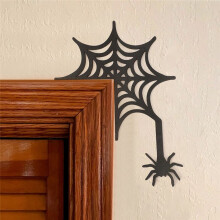 Halloween Door Corner Sign Decoration Spider Net Door Corner Decoration Family Door Corner Decoration