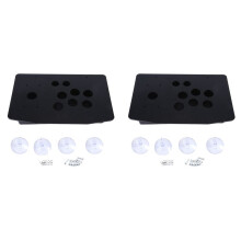 2X DIY Arcade Joystick Ersatz Acryl Panel GehäUse Griff Arcade Game Kit Robuste Konstruktion Einfach zu Installieren Schwarz