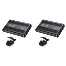 2X Carcasa IDE para Disco Duro Externo IDE HDD SSD de 3,5 Pulgadas, USB A IDE HD, con Fuente de Alimentación y Enchufe Europeo.