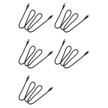 5X BNC -Vrouw Plug CCTV-Verlenging Coaxiale Lijnkabel 3,3 Ft Lang Zwart
