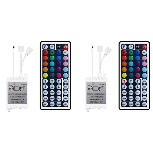 2X LED Strip RGB Control Box con Telecomando 44Keys RGB Control Box 44Key