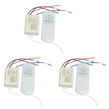 3X Wireless /OFF 1 Way 220V Lamp Remote Control Receiver Transmitter Controller Lamp Home Replacements Parts