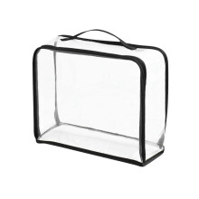 (D) Clear Large Capacity Storage Bag, See-Through Organizer Bag, 3D Foldable Storage Pouch for Clothes & Accessories