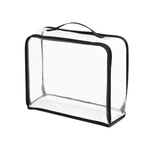 (D) Clear Large Capacity Storage Bag, See-Through Organizer Bag, 3D Foldable Storage Pouch for Clothes & Accessories