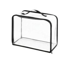 (A) Clear Large Capacity Storage Bag, See-Through Organizer Bag, 3D Foldable Storage Pouch for Clothes & Accessories