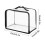 (A) Clear Large Capacity Storage Bag, See-Through Organizer Bag, 3D Foldable Storage Pouch for Clothes & Accessories 2