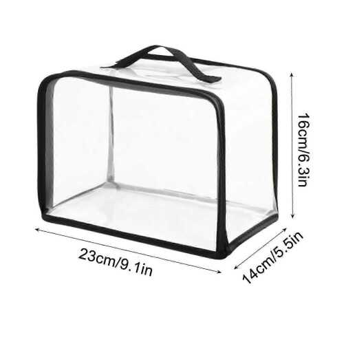 (A) Clear Large Capacity Storage Bag, See-Through Organizer Bag, 3D Foldable Storage Pouch for Clothes & Accessories 1