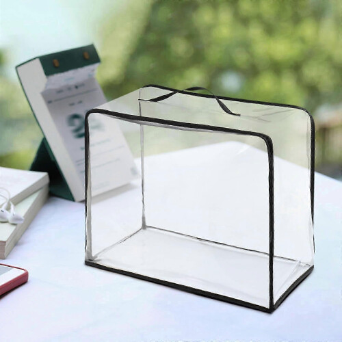 (E) Clear Large Capacity Storage Bag, See-Through Organizer Bag, 3D Foldable Storage Pouch for Clothes & Accessories 2