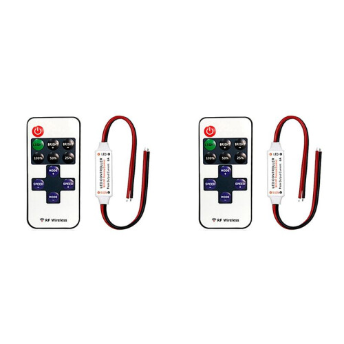 2X 11 Key RF  Wireless Remote Controller Controller for Single Color LED Strip Lights Wireless  Control Dimmer