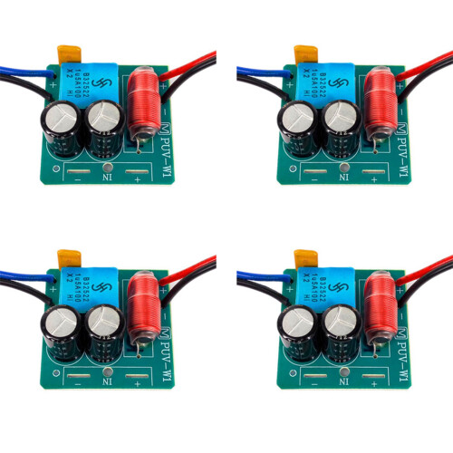4X 60W 2 Way Audio Speaker Frequency Divider Treble Bass TWS 2 Unit Crossover Accessory