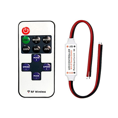 2X 11 Key RF  Wireless Remote Controller Controller for Single Color LED Strip Lights Wireless  Control Dimmer 1
