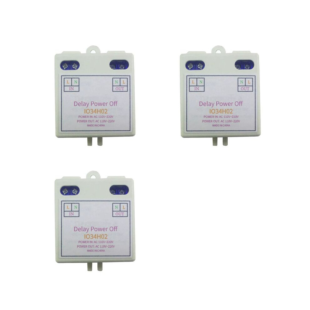 3X Ac120v 220V Delay Relay Power Delay Off 1-480Min Adjustable Delay Power Off Home Automation Controller 6032296004053