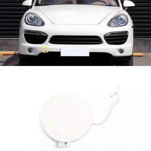 (White Front Right Side) Front Rear Bumper Tow Hook Hole Cover Cap For Porsche Cayenne 2011-2014 Plasti
