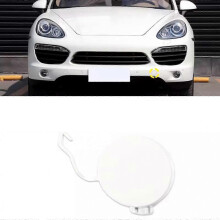 (White Front Left Side) Front Rear Bumper Tow Hook Hole Cover Cap For Porsche Cayenne 2011-2014 Plasti
