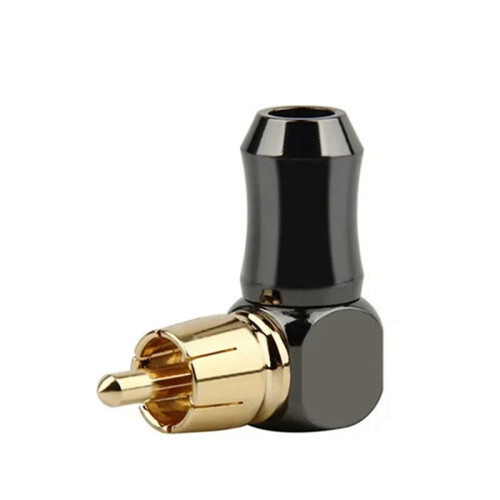 8 Uds. Conector RCA Conector de Audio Macho Codo de Ángulo Recto de 90 Grados Conector de Terminal de Altavoz para Soldar Cable de Vídeo 2