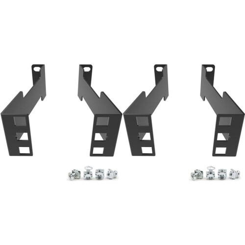 2X 1U Server Rack Depth Extender - 4-Inch/10 cm Deep Recessed Rack Mount Adapter Kit for Network Rack