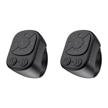 2X Scrolling Ring Remote Control for TikTok, Page Turner for Smartphone,Camera Shutter Short Video Black