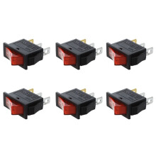 AC 16A/250V 20A/125V Red Light Illuminated Off SPST Boat Rocker X 30 Pcs