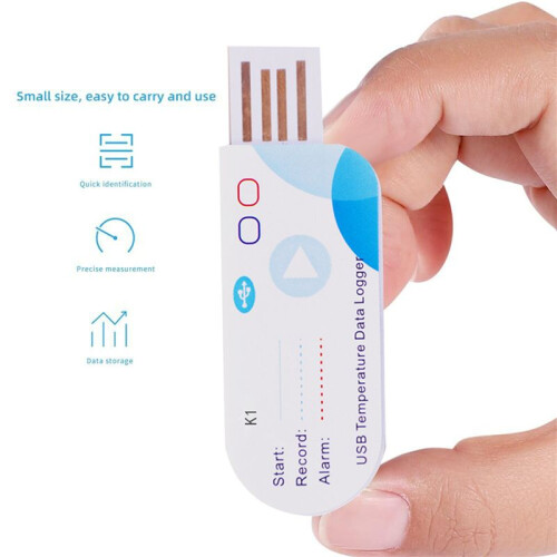 5X USB Temperature Data Logger 14400 Points USB Report 60 Days IP65 Disposable Recorder 1