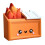 3D Printed Dumpster Fire Desktop Figurine Fun Accessory Ornament Dumpster Fire Pen Holder Gag Gift B 1