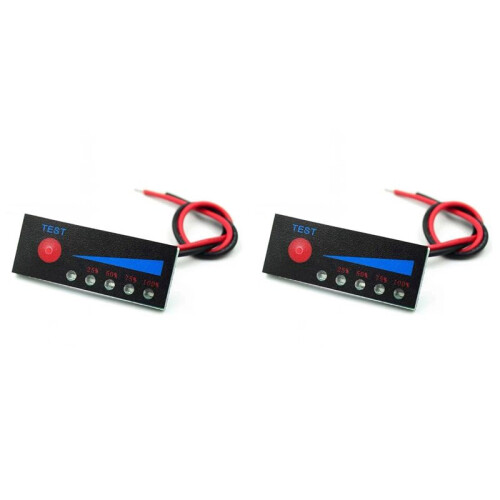 2X 3,7V Lithiumbatterijcapaciteitsindicator 2S Batterijniveau-Indicator Displaytester